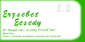 erzsebet ecsedy business card